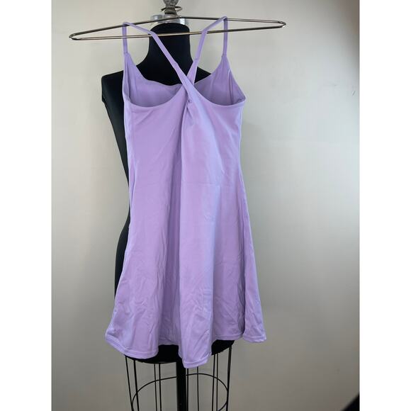 Women's Lilac Purple Activewear Tennis Dress Sports Nylon Built-in Shorts XS - Picture 7 of 7